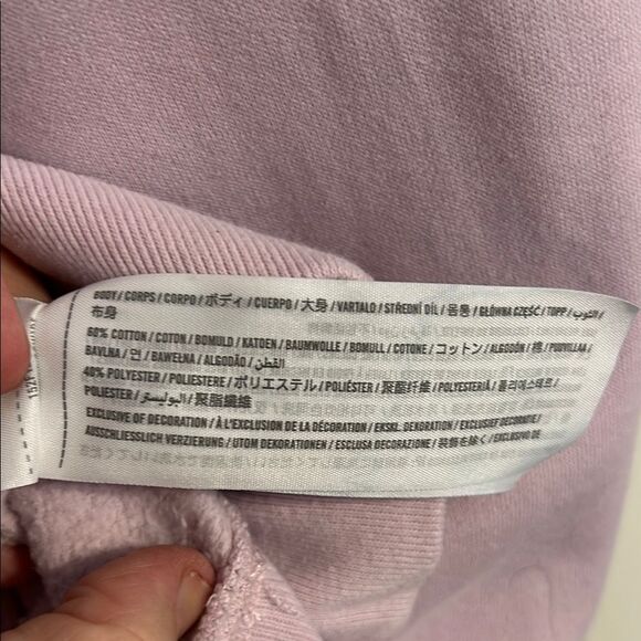 Abercrombie & Fitch Light Pink Crewneck Pullover Sweatshirt XXXL Off Shoulder - Picture 3 of 4